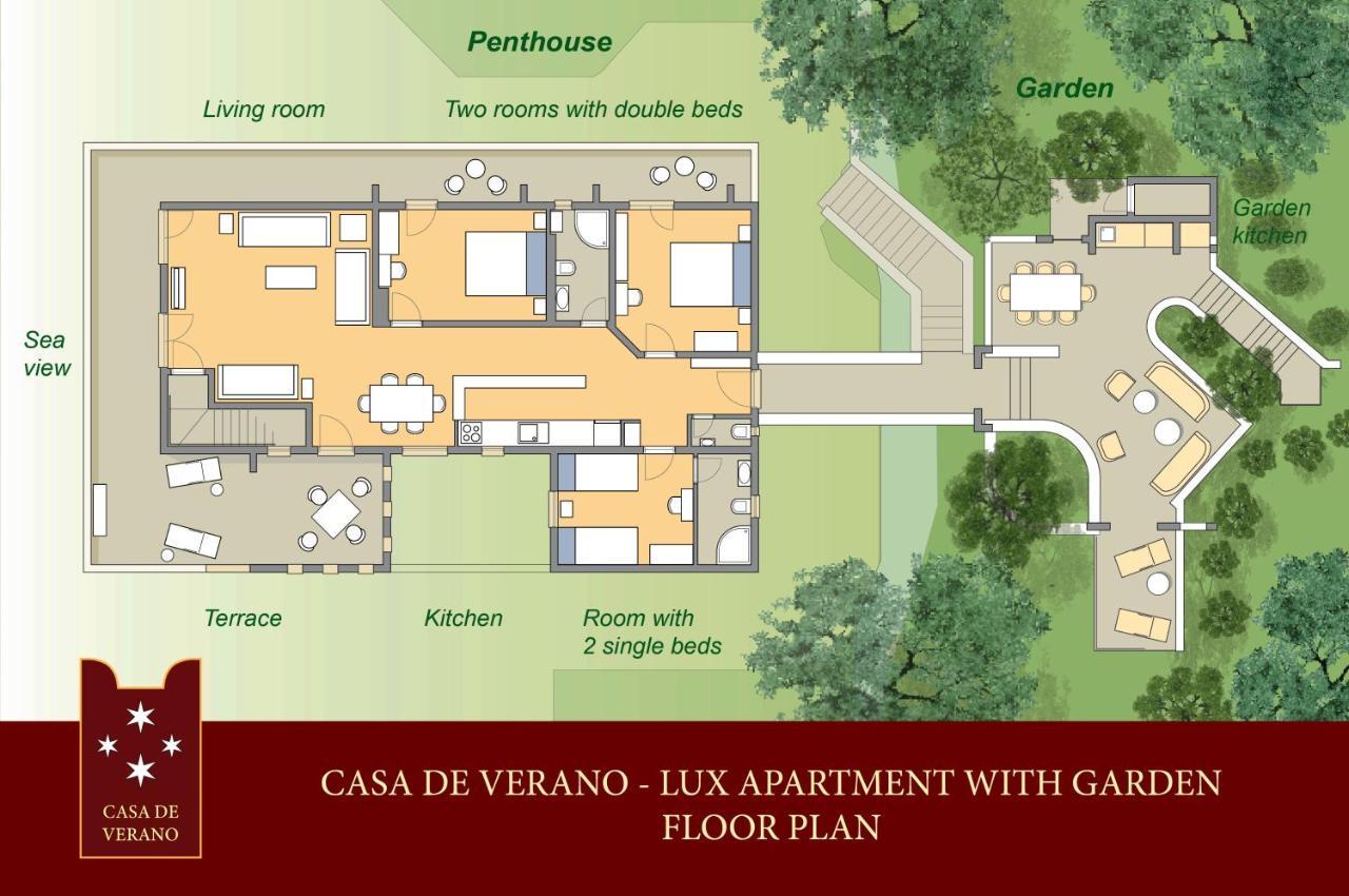 Casa De Verano - Penthouse In With The Private Garden Apartman *
